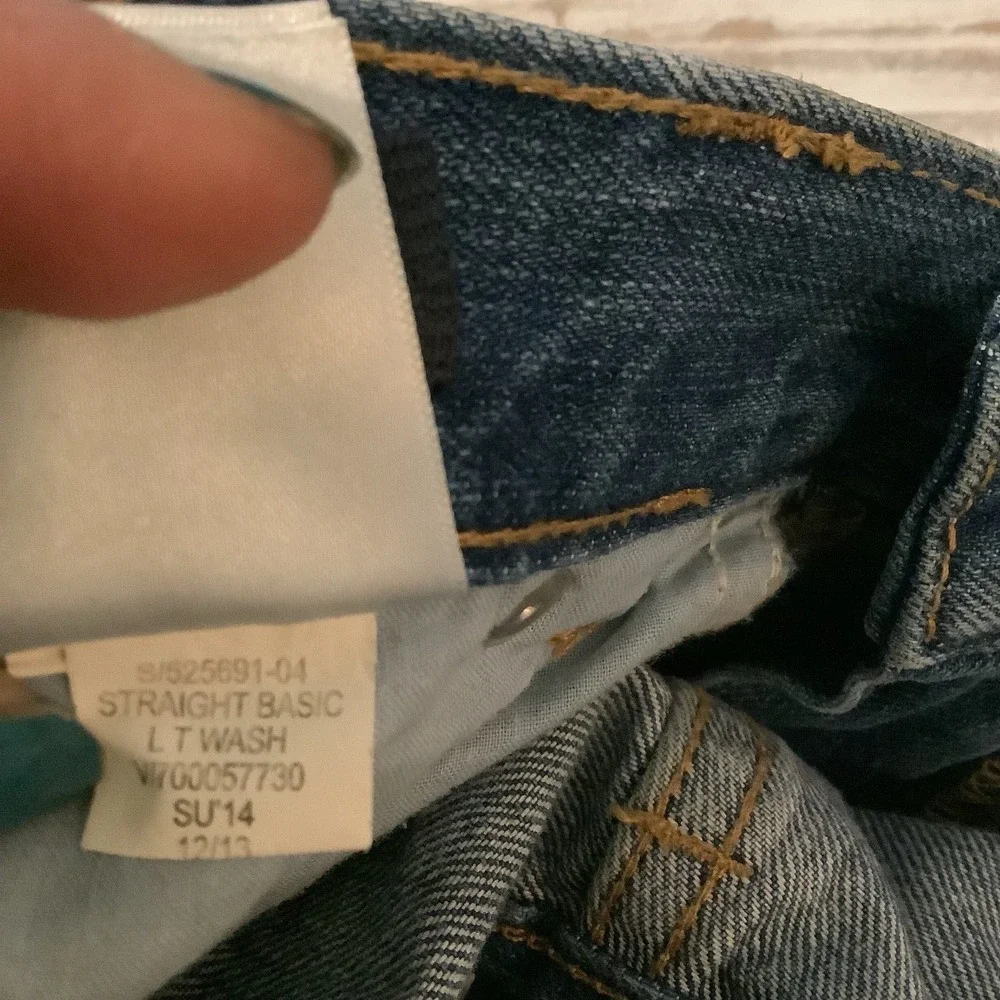 Old Navy Boys Straight Blue Denim Jeans‎ size 14 Husky Adjustable Waist